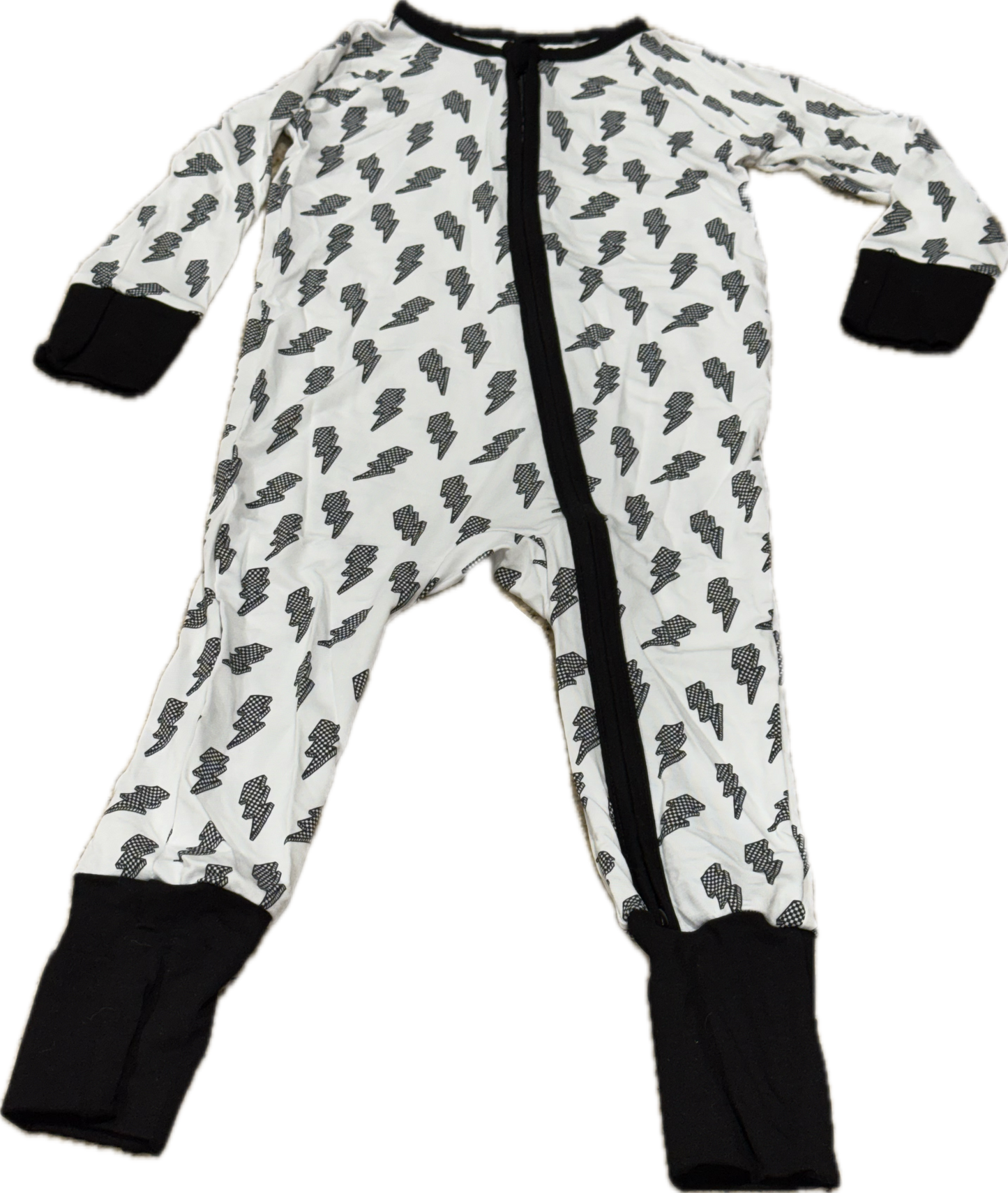 Checkered lightning bolt Bamboo Onsie