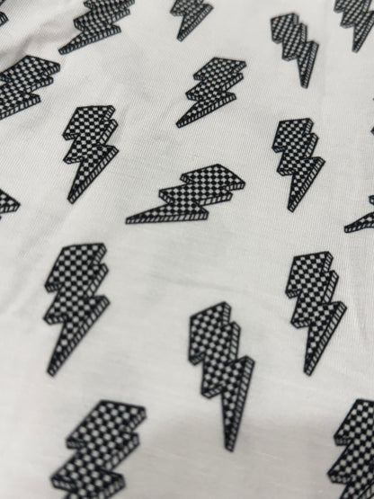 Checkered lightning bolt Bamboo Onsie