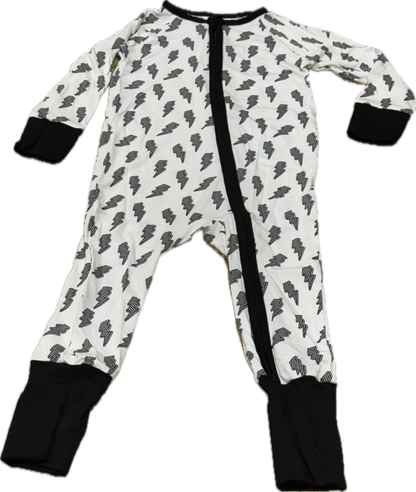 Checkered lightning bolt Bamboo Onsie