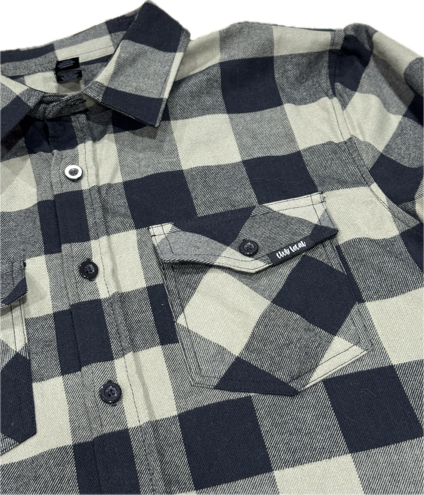 Club Local Mens Flannel Black/Olive